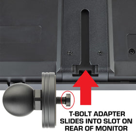 Bulletpoint backup camera and TPMS monitors stay visible in tight spaces