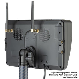 Bulletpoint rubberized grip stabilizes the monitor, reducing vibrations during drives