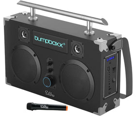 Bumpboxx Ultra Plus front view showing portable design for on-the-go parties.