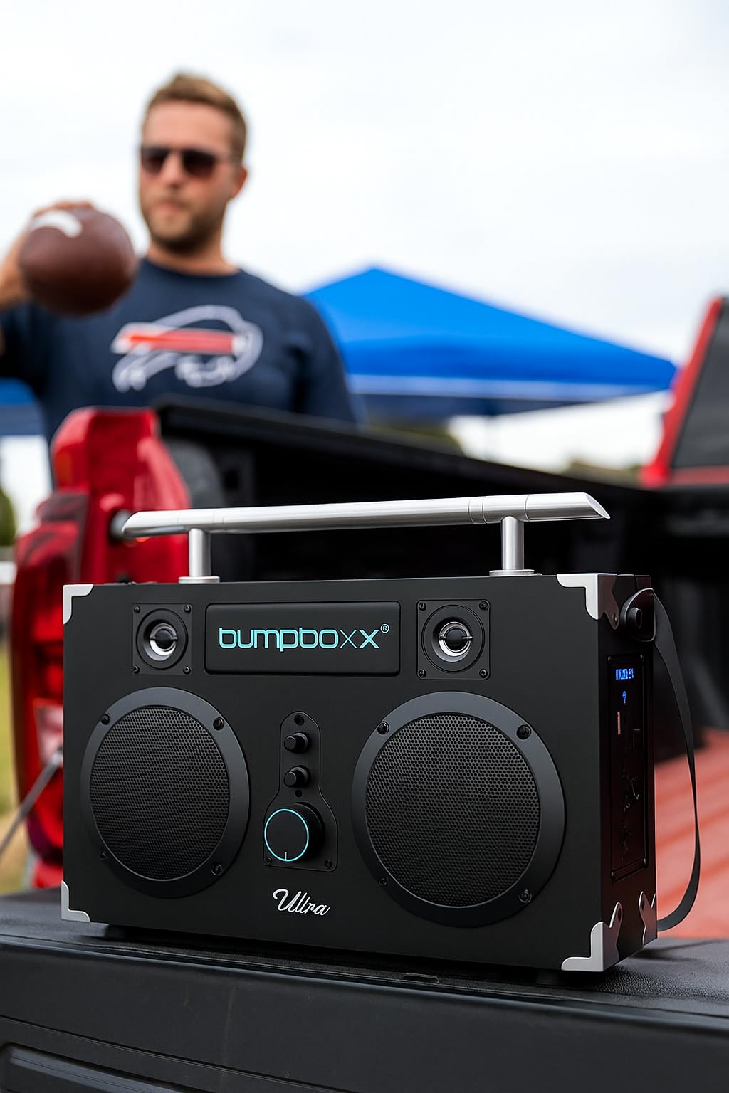 Bumpboxx Ultra Plus microphone included for karaoke moments