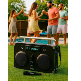 Bumpboxx Ultra Plus mic and strap highlight quick setup for events.