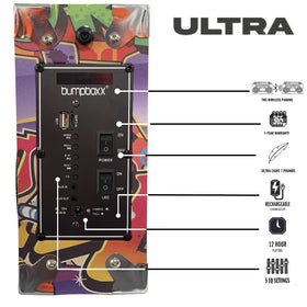 Bumpboxx Ultra Plus shows TWS pairing capability for wider stereo setups