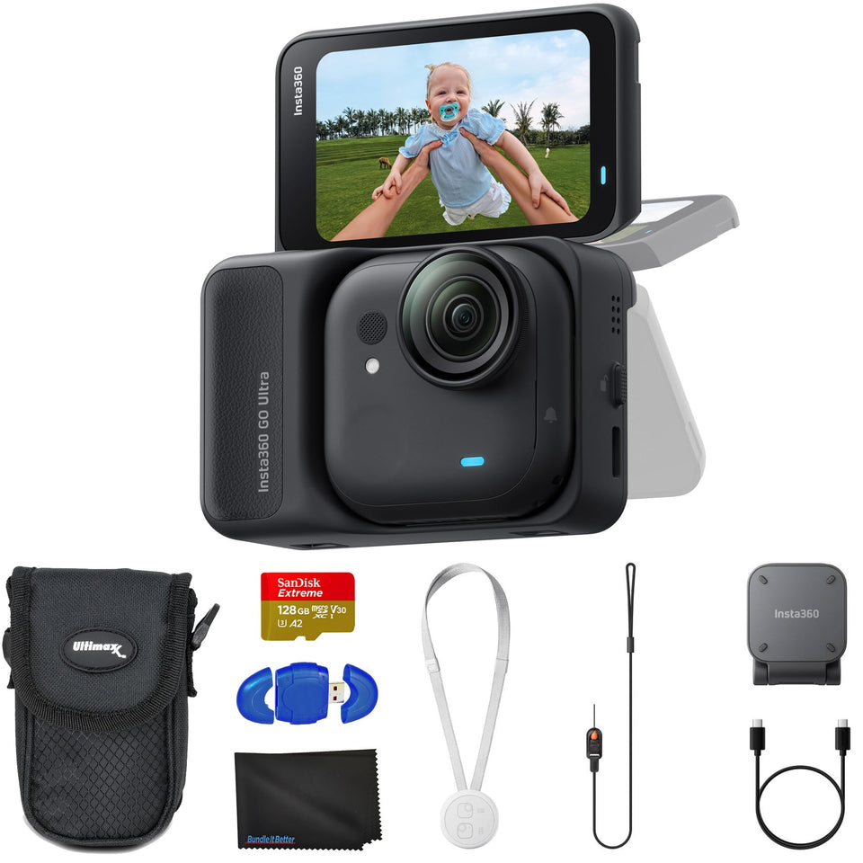 Insta360 GO Ultra Midnight Bundle camera for ultra-compact 4K filming on the go