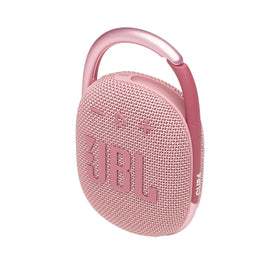 Bundle image showing JBL Clip 4 Pink with Divvi case.
