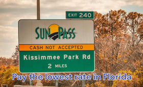 Bundled SunPass Pro compact design fits dashboards for easy installation.