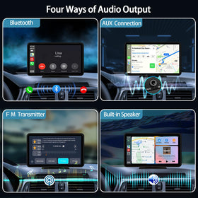 BuonaIdea rear panel with camera and AUX ports for easy accessory connection