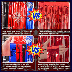 Bupelo spider web curtain dessert table accent enhances decor.