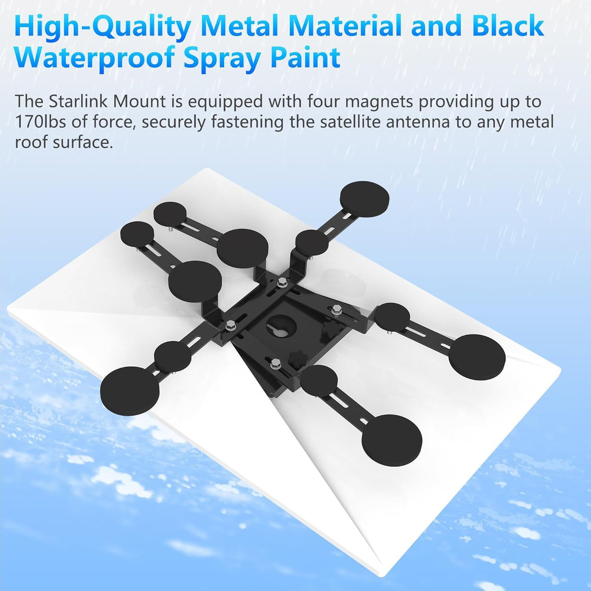 Burbifro Starlink Gen3 dish mounted on vehicle roof demonstrating portable use