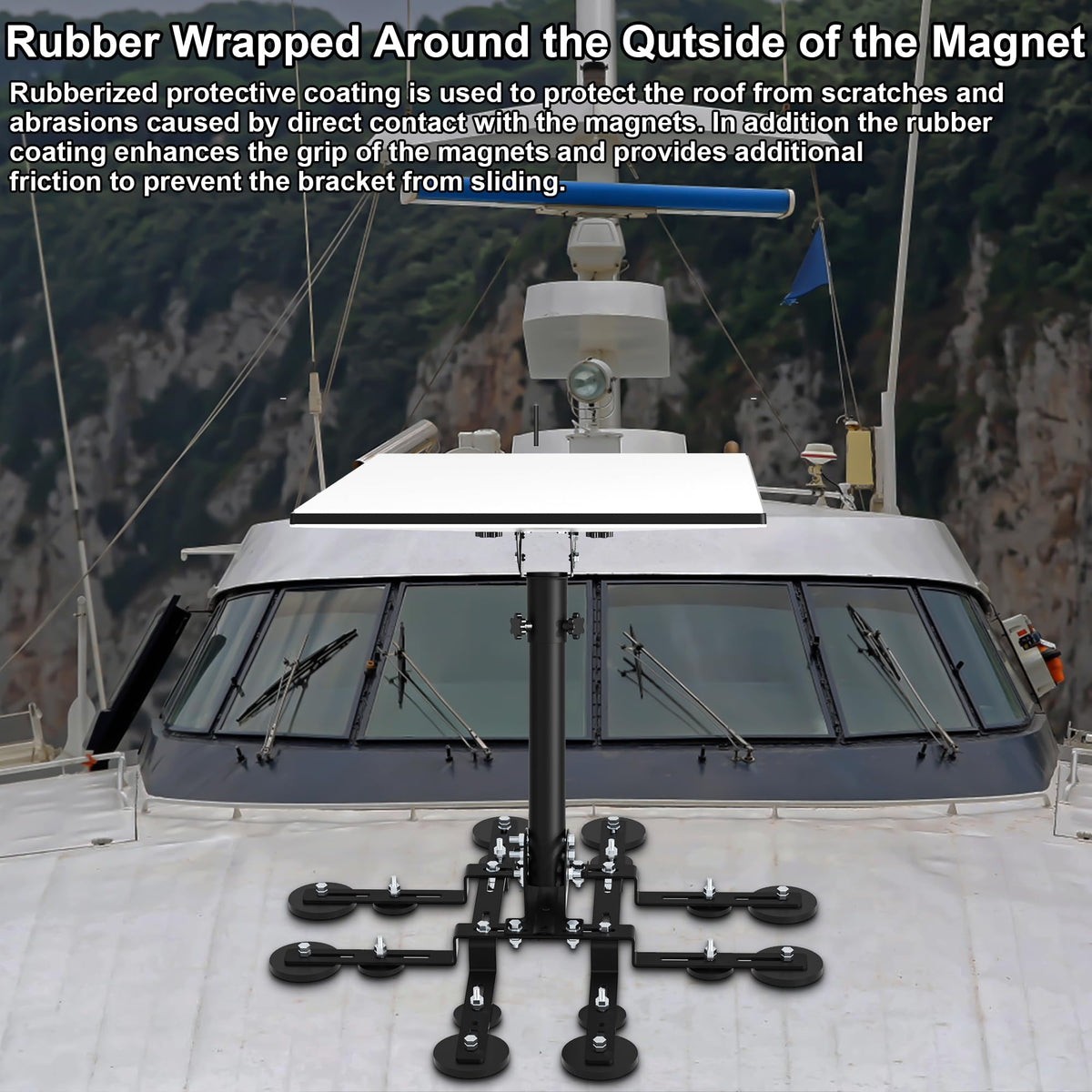 Burbifro Starlink Gen 3 mount demonstrates 180-degree vertical rotation for positioning.