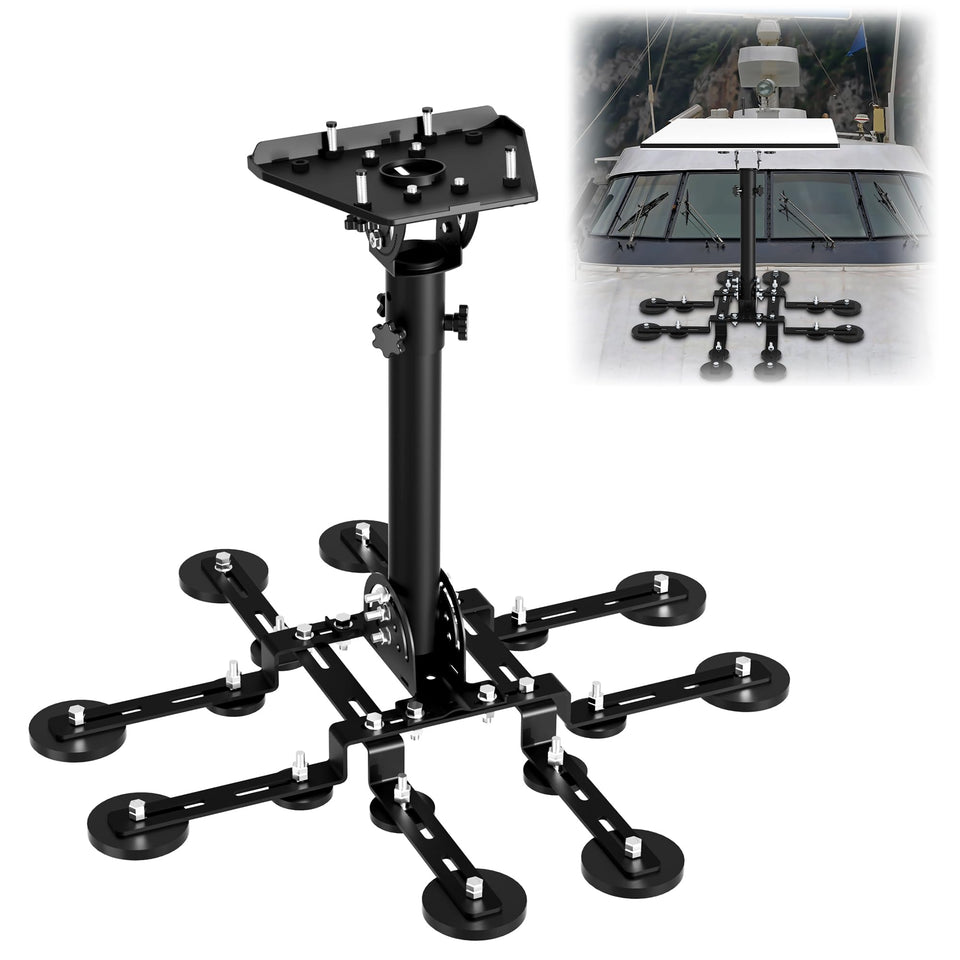 Burbifro Starlink Gen 3 mount with 16 magnetic bases for secure roof attachment.