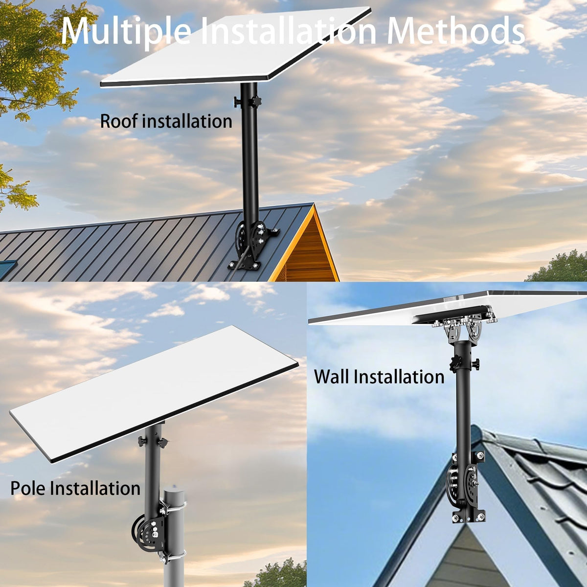 Black waterproof coating on Burbifro Starlink Gen 3 mount protects against weather