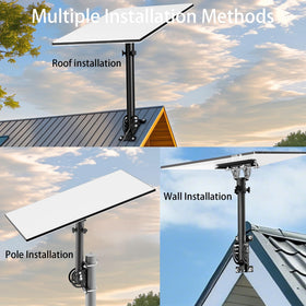 Black waterproof coating on Burbifro Starlink Gen 3 mount protects against weather