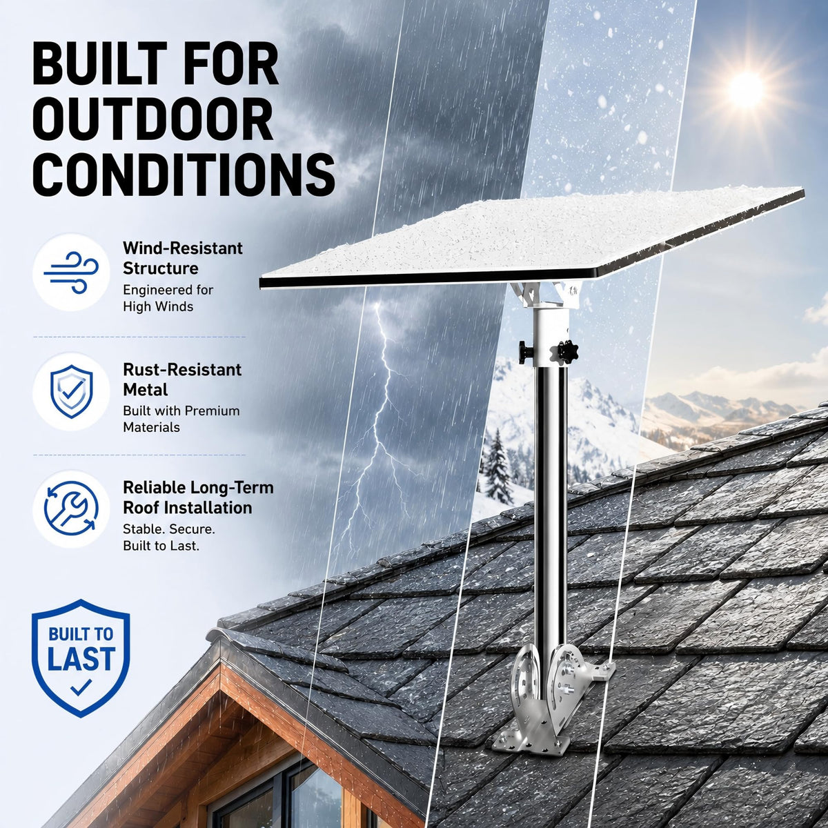 Weather-resistant roof mount designed for outdoor use by Burbifro