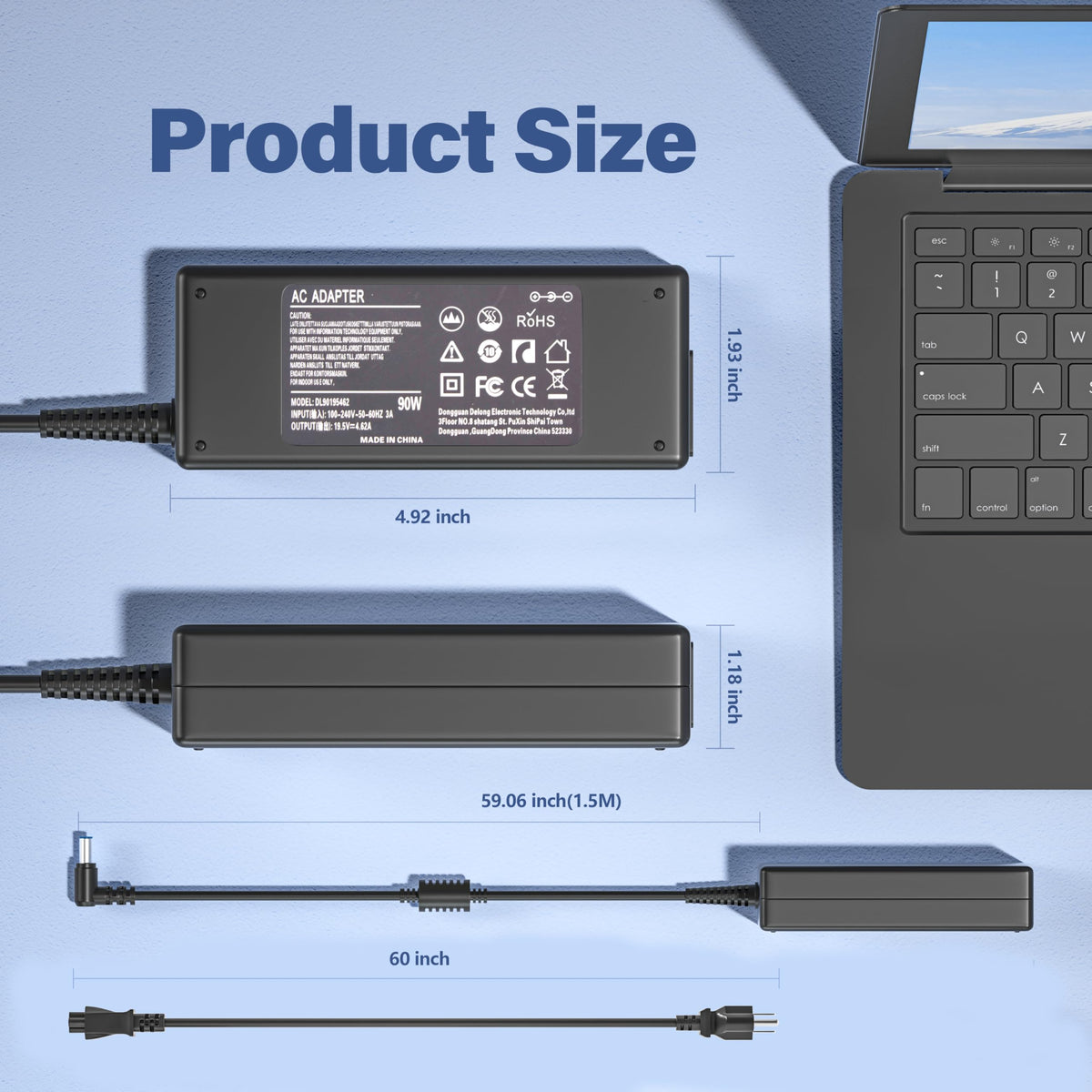 Burflo charger in use beside a laptop shows cable flexibility and neat setup.
