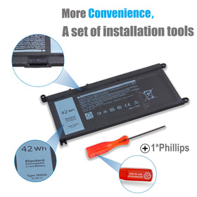 Burflo YRDD6 battery for Dell Latitude 3310 highlighting long-lasting power for work