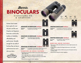 Burris Droptine 8x42 binoculars sand carrying case for secure transport