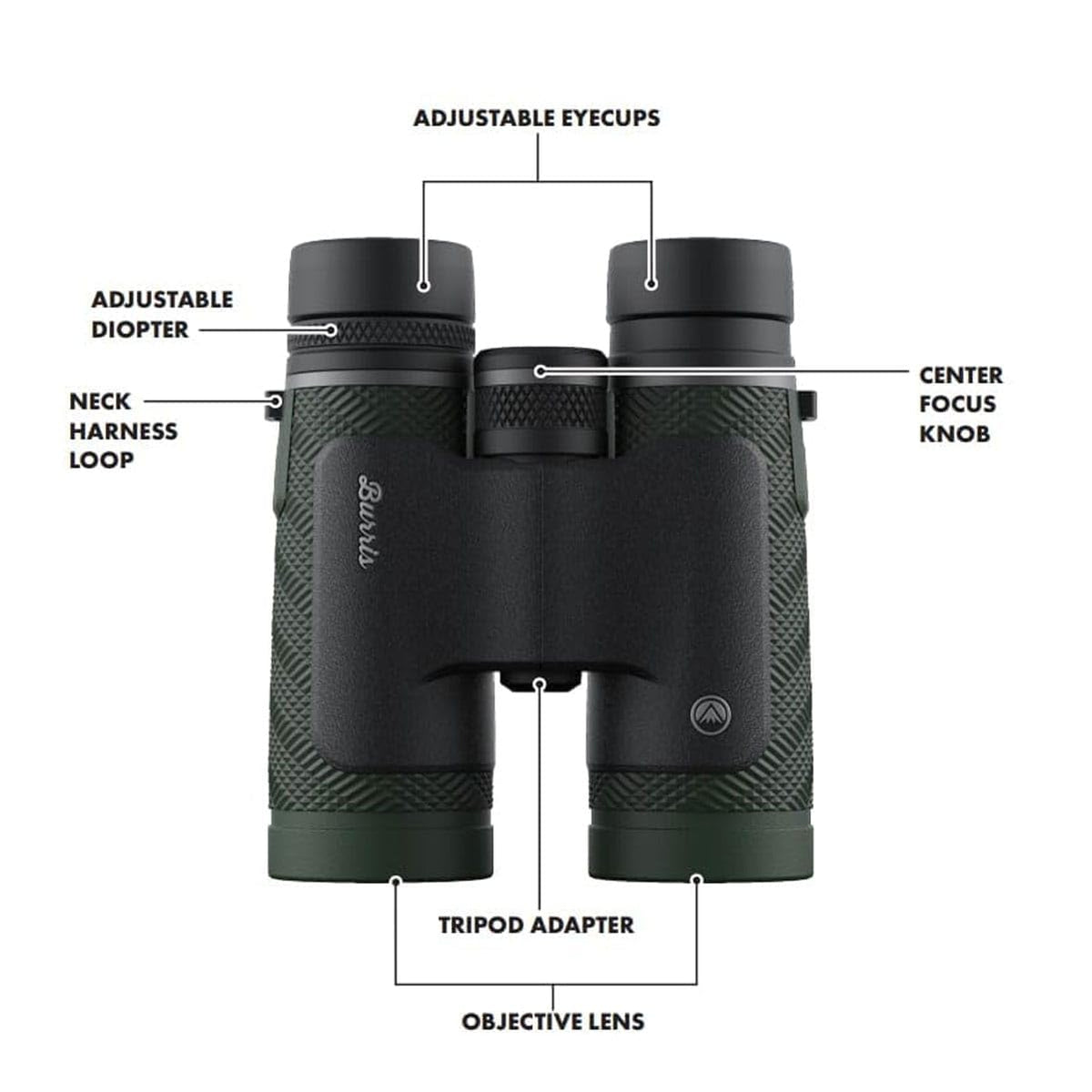 Carrying case and neoprene neck strap included with Burris DroptineHD for all-day comfort