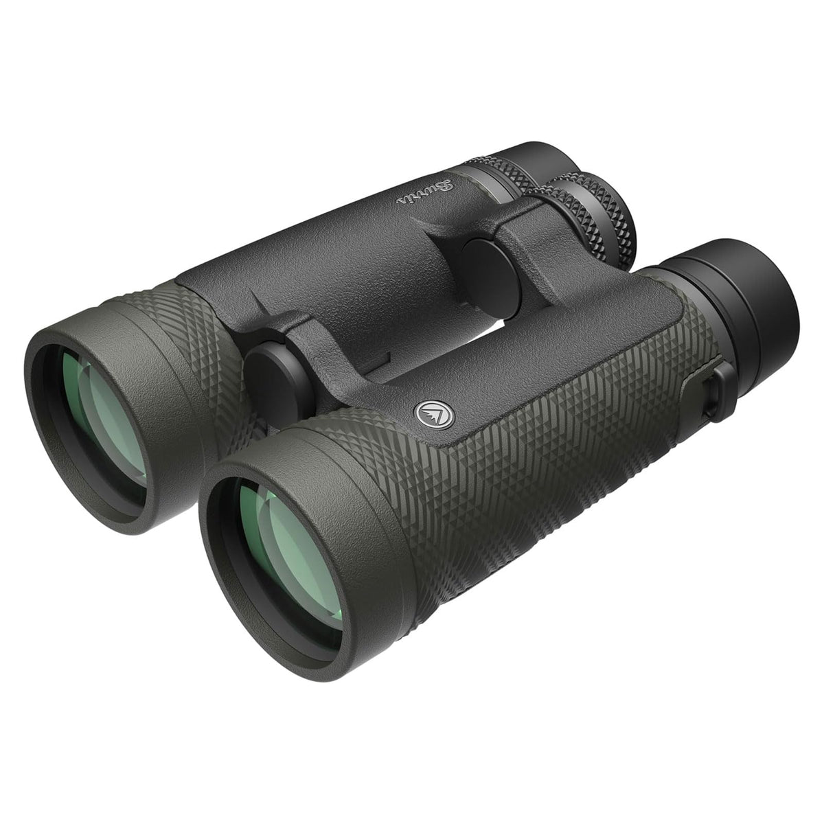 Burris SigHD 12x50 binoculars front view with green color highlighting bright details