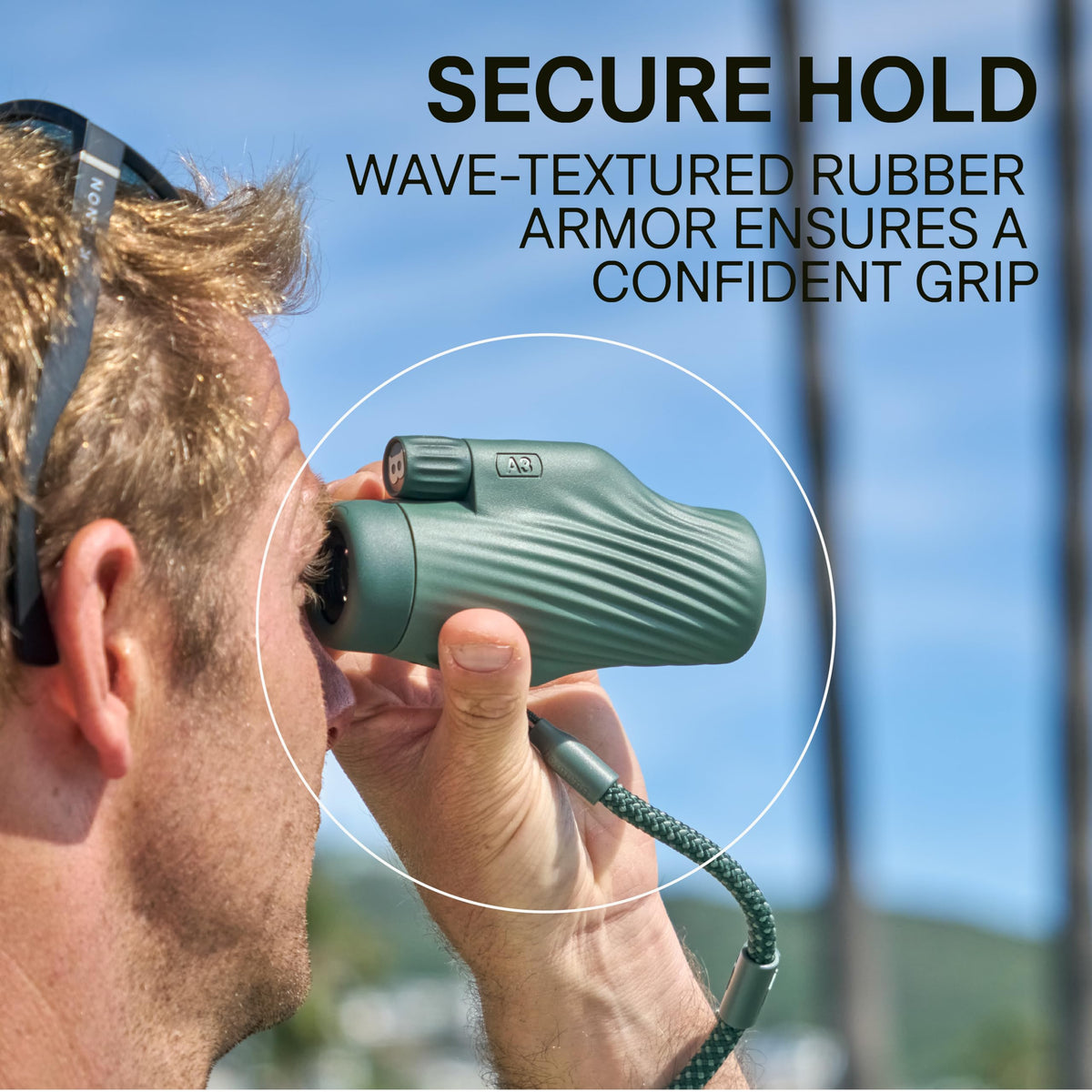 Bushnell A3 monocular ready for field use on hikes and trips.