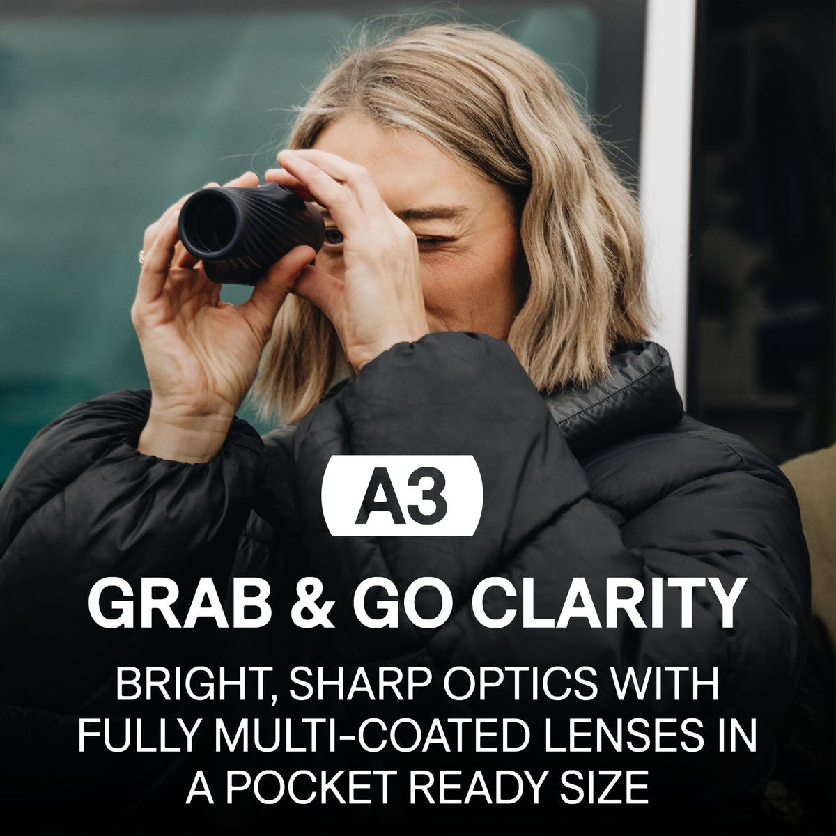 Bushnell A3 with rubber armor offers a secure grip in wet conditions.