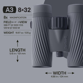 Bushnell A3 with fully multi-coated lenses for bright, crisp views