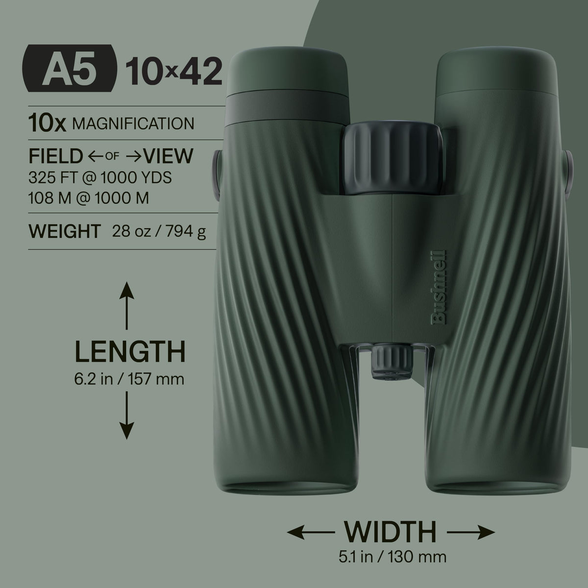 Bushnell A5 with dielectric prisms closeup highlighting color accurate views