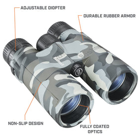 Nitrogen-purged Bushnell Blackout Camo binoculars resist fogging in humid conditions