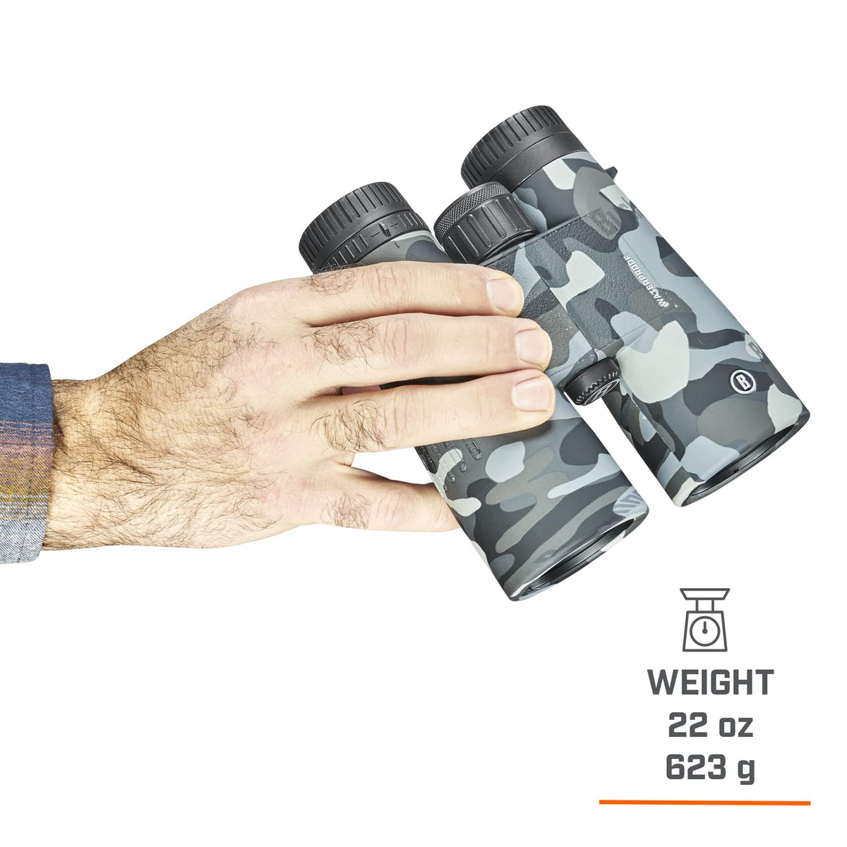 Bushnell Blackout Camo rugged rubber armor protects in tough environments