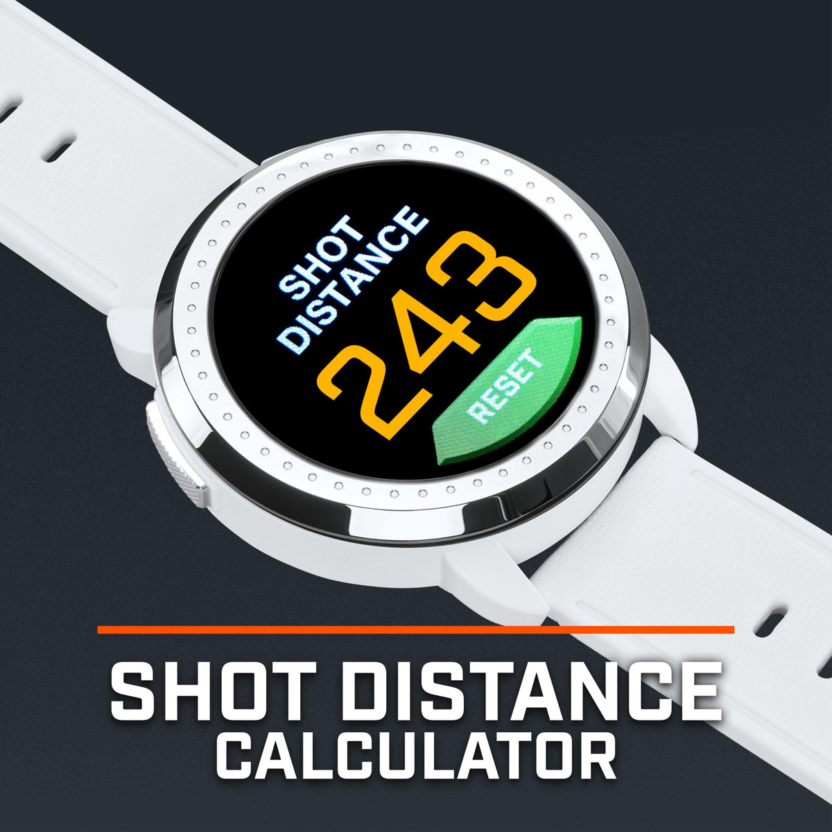Bushnell iON Elite Shot Tracker records distances for performance reviews.