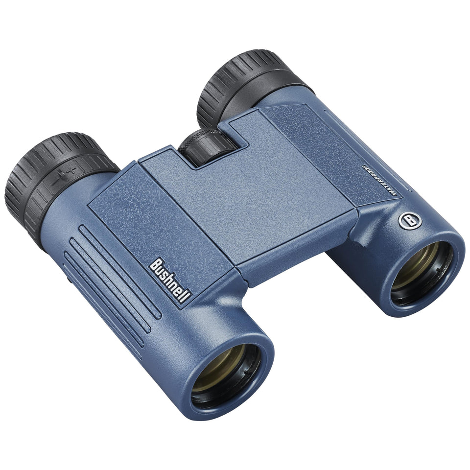 Bushnell H2O 10x25mm binoculars waterproof for boating and wet conditions.