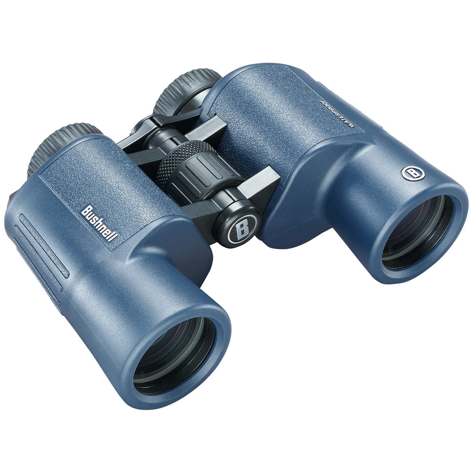 Bushnell H2O binoculars showing waterproof construction for rugged use outdoors