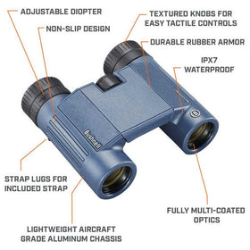 Bushnell H2O packaging with accessories for easy storage and transport benefit