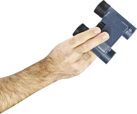 Bushnell H2O binoculars in field spotting a bird, aiding better identification