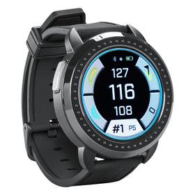 Bushnell ION Elite GPS watch color screen showing front, center, and back yardages