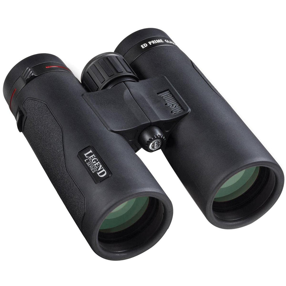Bushnell Legend L-Series binoculars deliver crisp 10x42 viewing for outdoor adventures.