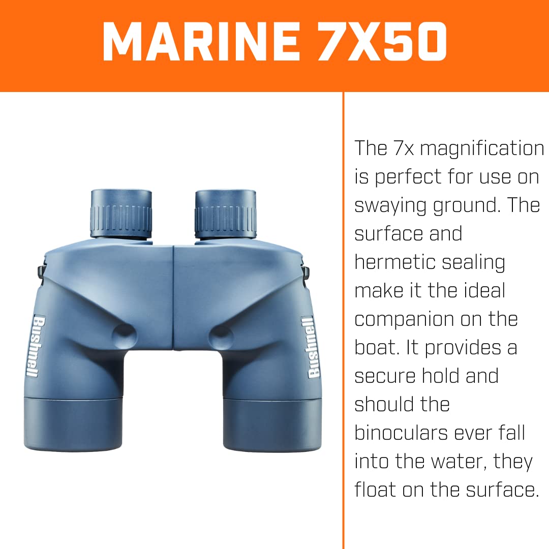 Bushnell Marine 7x50 binocu lars COAST GUARD-recommended configuration for maritime viewing