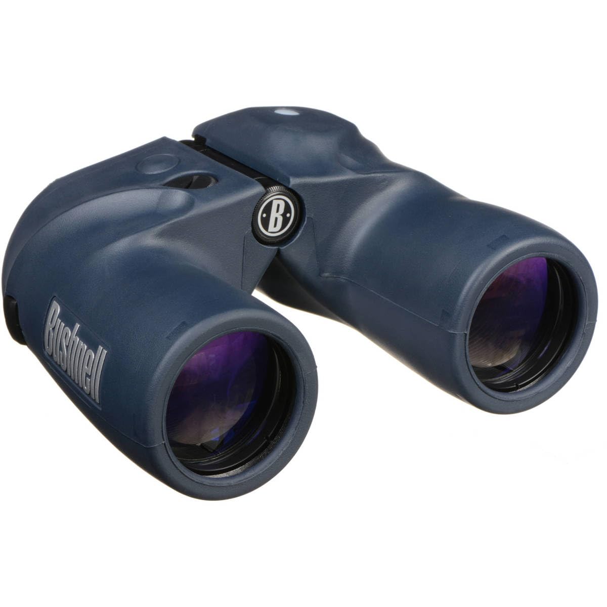 Bushnell Marine 7x50 binoculars with compass for precise nautical navigation.