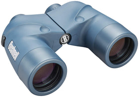 Bushnell Marine 7x50 binoculars front view with crisp maritime detail for navigation