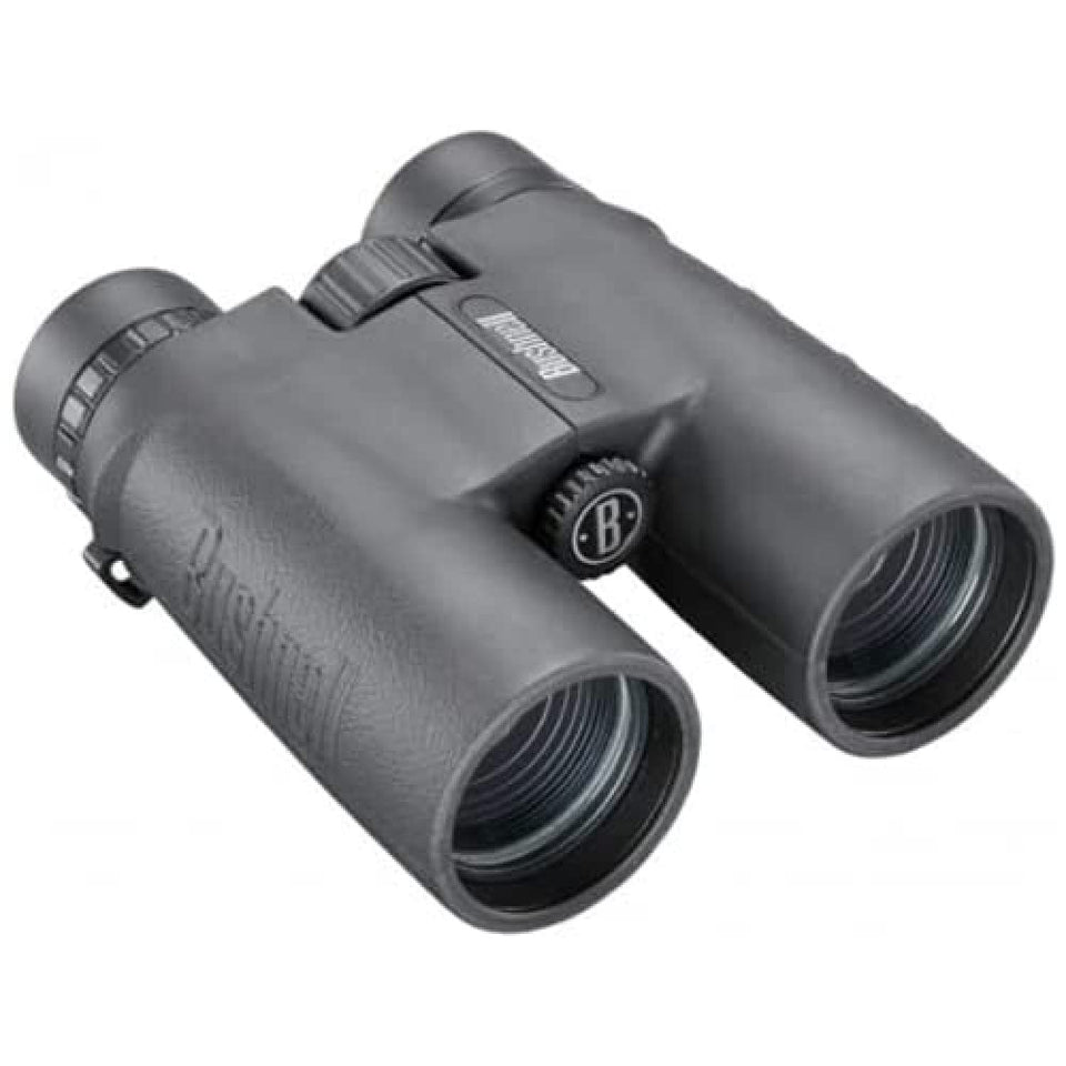 Bushnell Pacifica 10x42 binoculars in black, rugged for birdwatching and outdoor adventures.