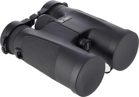 Bushnell Powerview 10x42 binocular front view for distant detail in outdoor use
