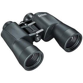 Bushnell Powerview 12x50 binoculars front view showing rugged build and grip