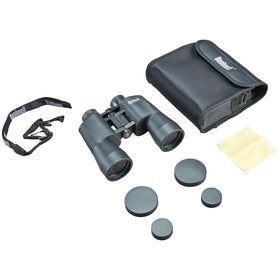 Close-up of BaK-7 prisms and lens coatings in Bushnell Powerview 12x50