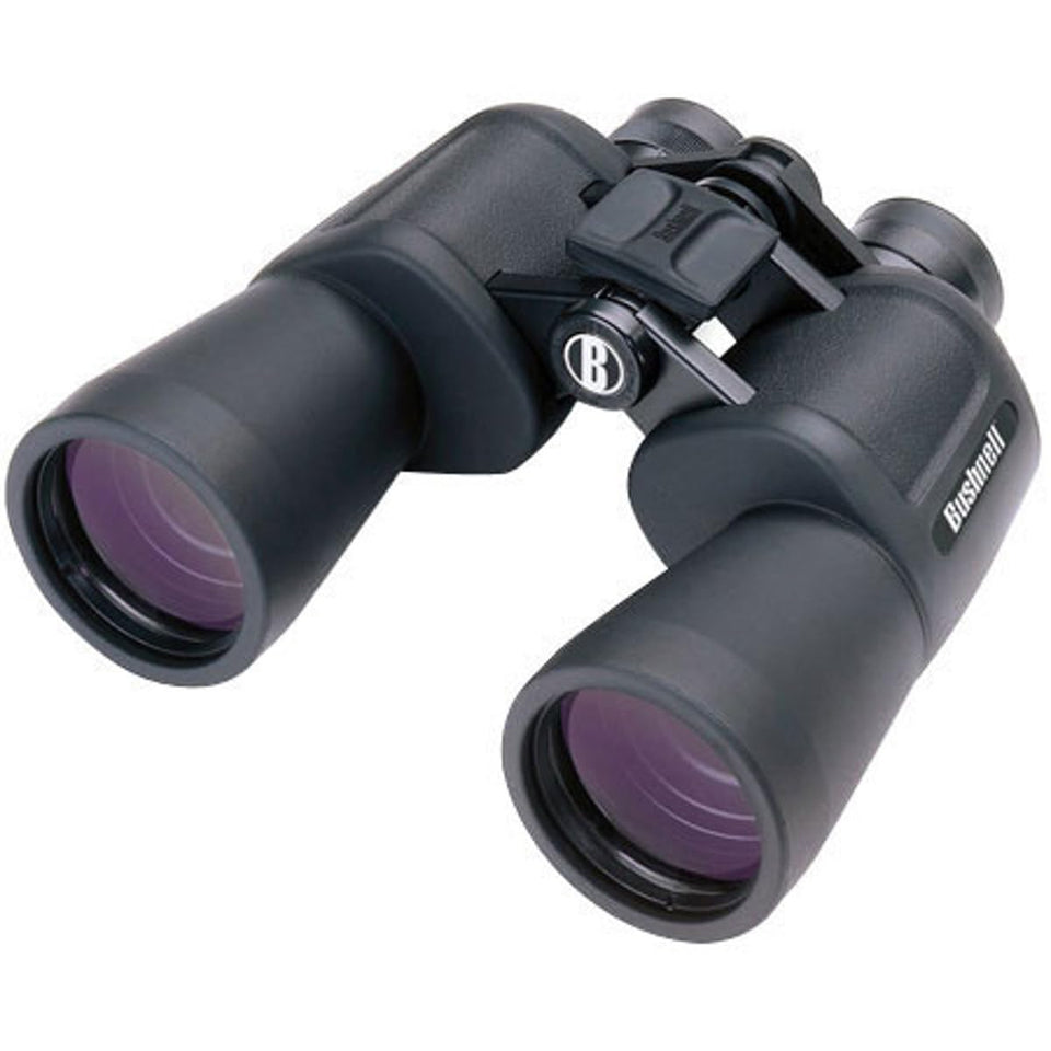 Bushnell PowerView 20x50 front view with bright optics for distant detail