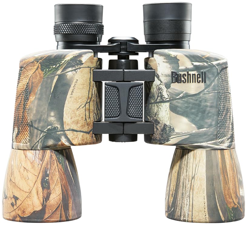 Bushnell PowerView fold-down eyecups accommodate eyeglass wearers for comfortable viewing.