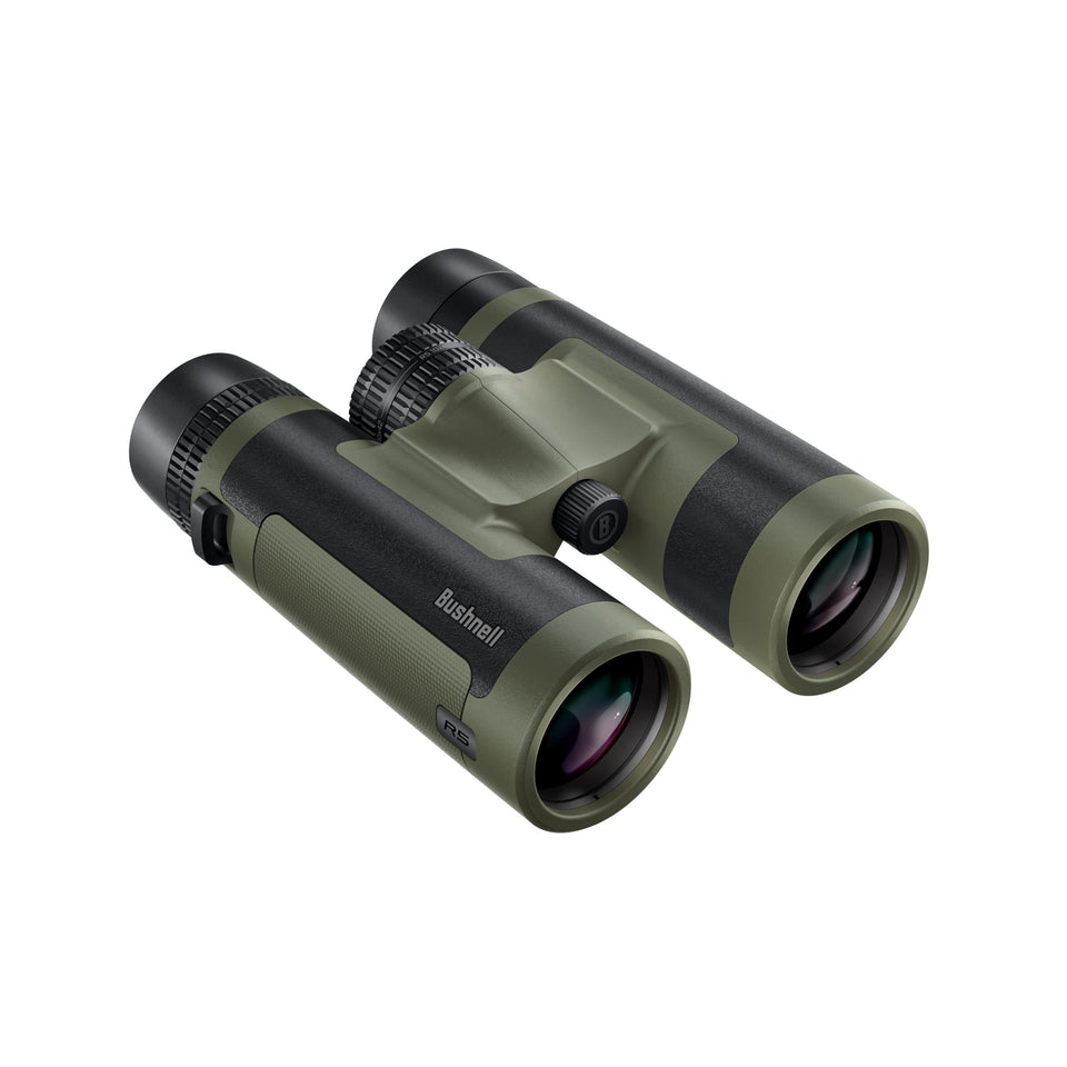 Bushnell R5 10x42 binoculars front view for crisp distant viewing.