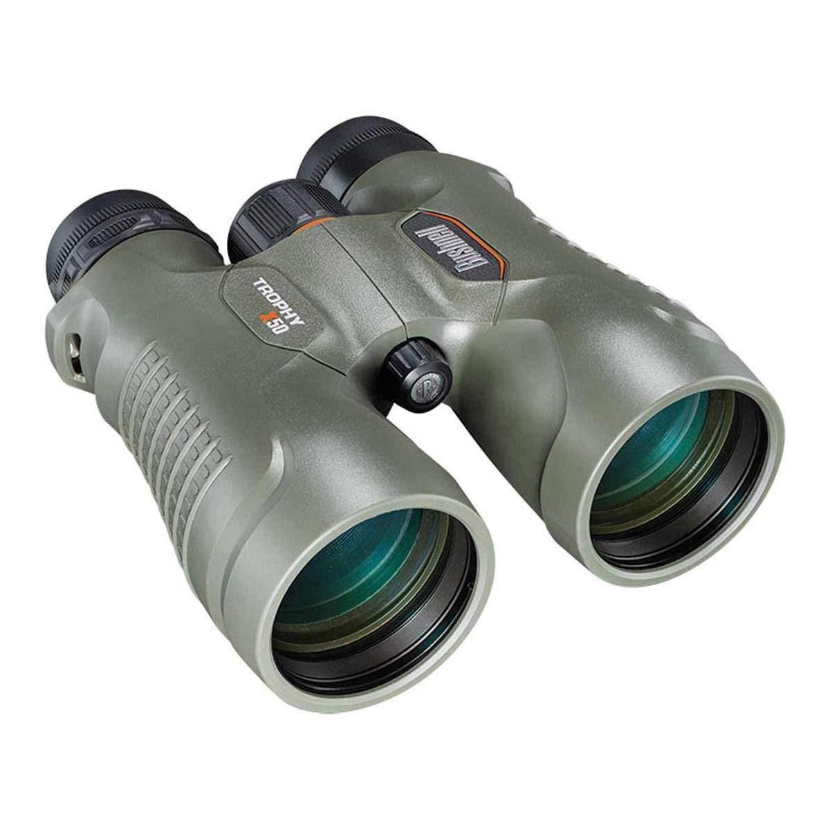 Bushnell Trophy Xtreme binoculars in green with 10x50 optics for rugged outdoor viewing