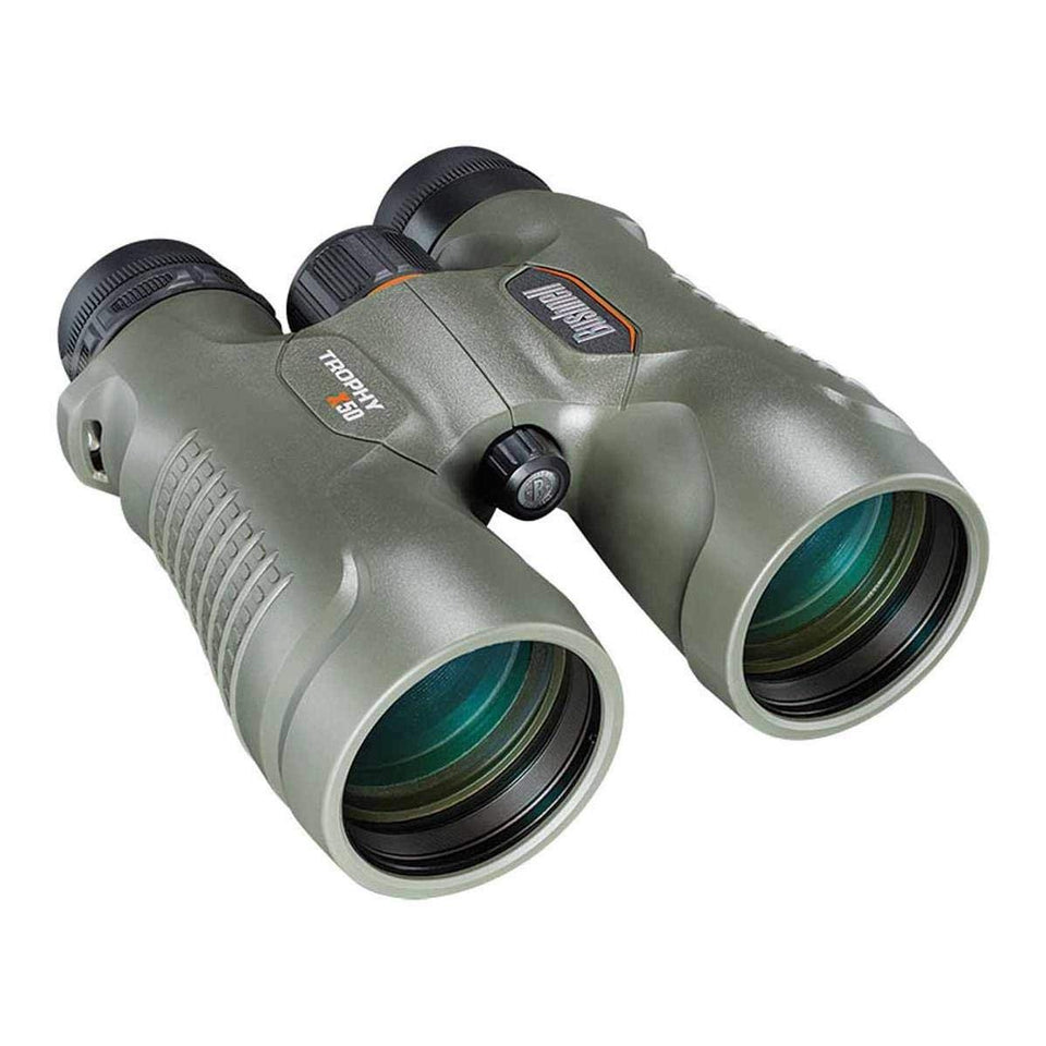 Bushnell Trophy Xtreme binoculars in green with 10x50 optics for rugged outdoor viewing
