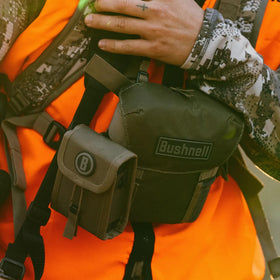 Bushnell Vault LITE harness enables secure, hands-free carrying.