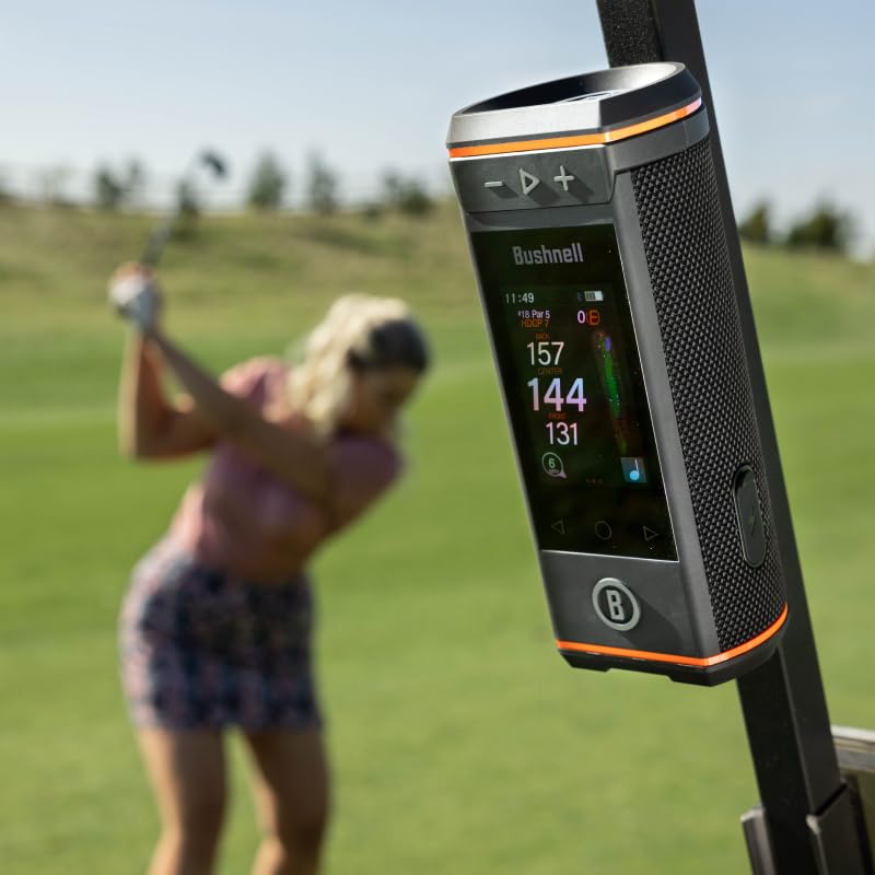 Bushnell Wingman HD on cart attachment for easy access
