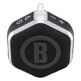 Bushnell Wingman Mini portable Bluetooth speaker with on-course audio enhancements for golfers.